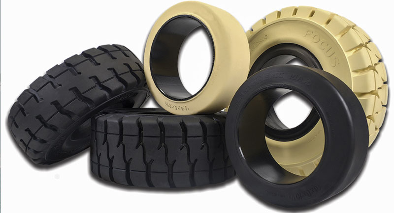 neumáticos super-elásticos para carretillas elevadoras Macizos Industriales y superelasticos